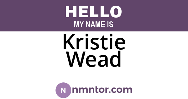 Kristie Wead