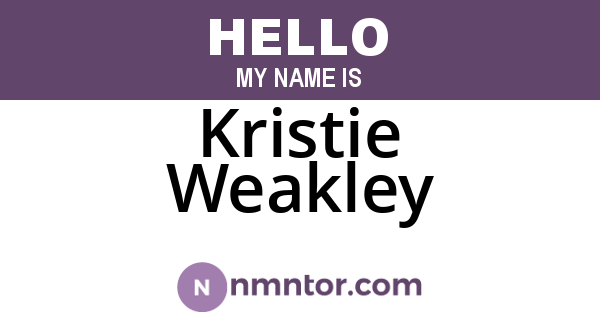 Kristie Weakley