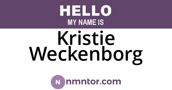 Kristie Weckenborg