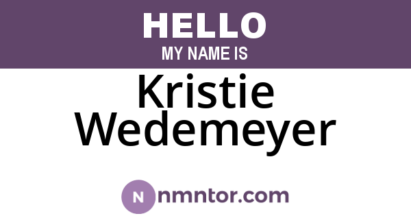 Kristie Wedemeyer