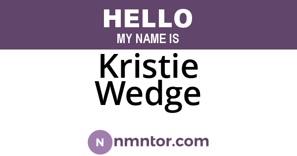 Kristie Wedge