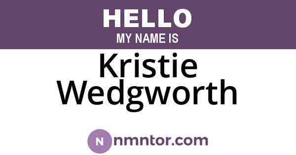 Kristie Wedgworth