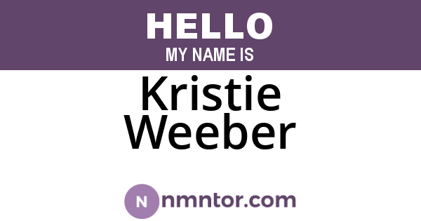 Kristie Weeber