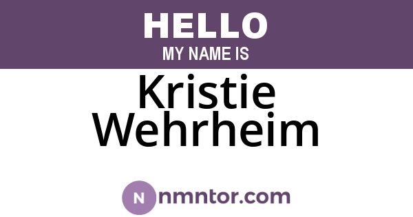 Kristie Wehrheim