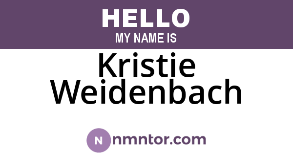Kristie Weidenbach