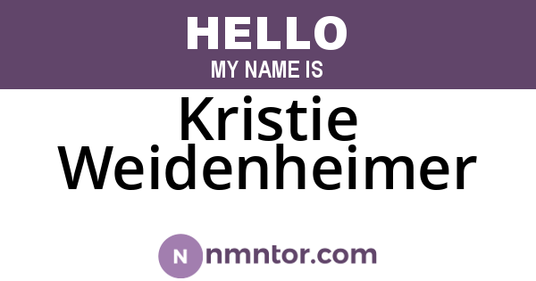 Kristie Weidenheimer