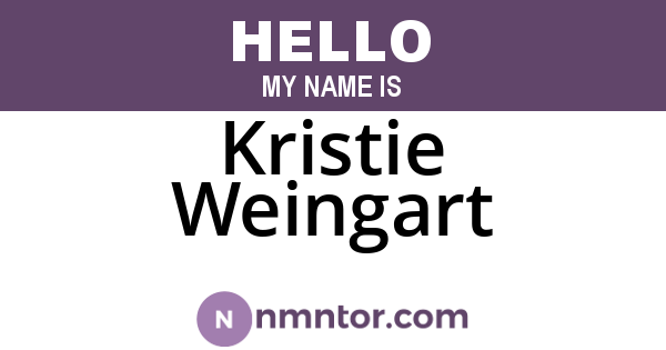 Kristie Weingart