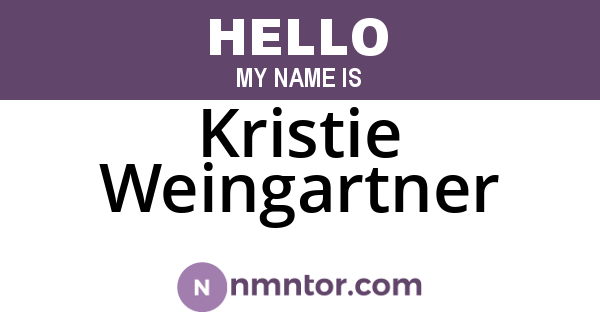 Kristie Weingartner