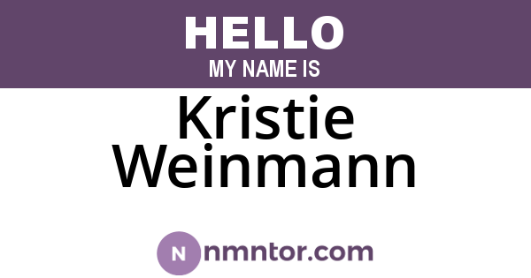 Kristie Weinmann