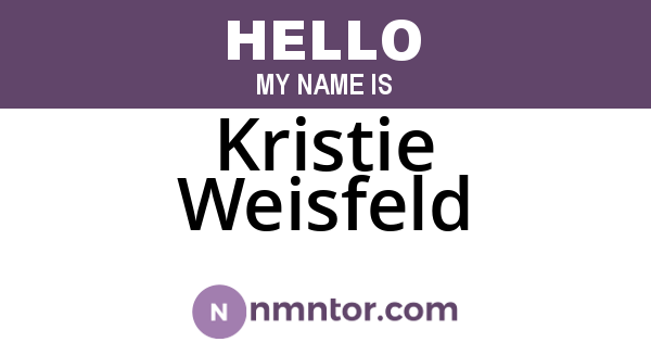 Kristie Weisfeld