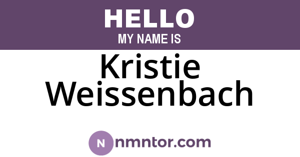 Kristie Weissenbach