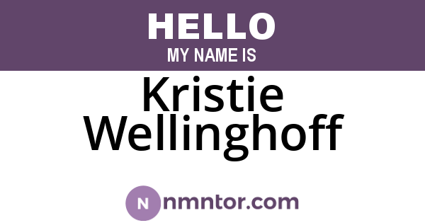 Kristie Wellinghoff