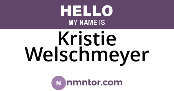 Kristie Welschmeyer