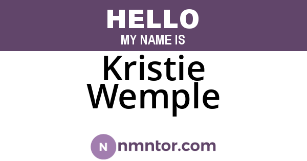 Kristie Wemple