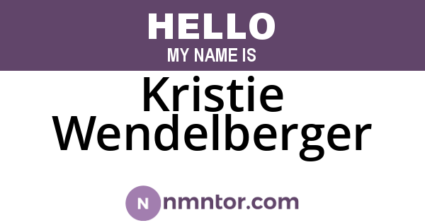 Kristie Wendelberger