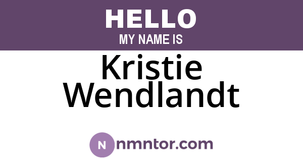 Kristie Wendlandt