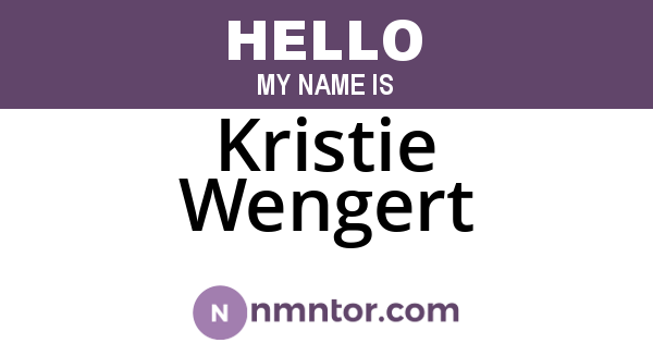 Kristie Wengert