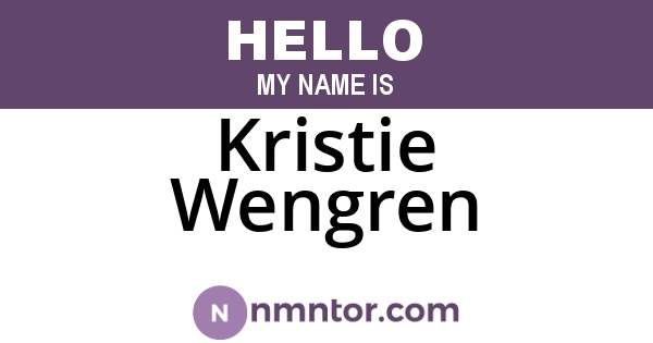 Kristie Wengren