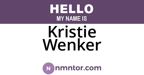 Kristie Wenker