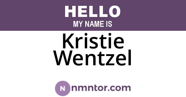 Kristie Wentzel