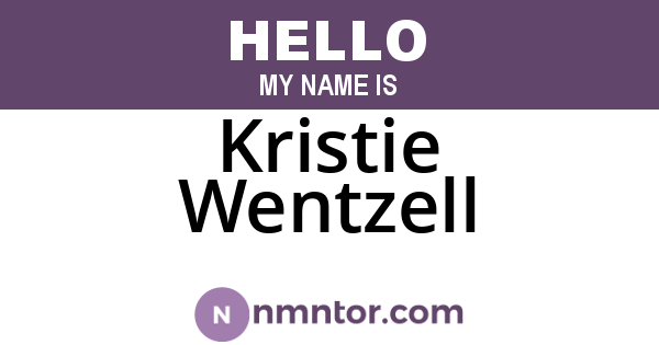 Kristie Wentzell