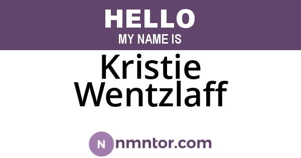 Kristie Wentzlaff