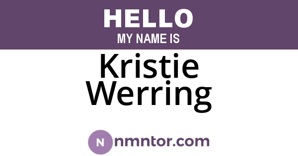 Kristie Werring