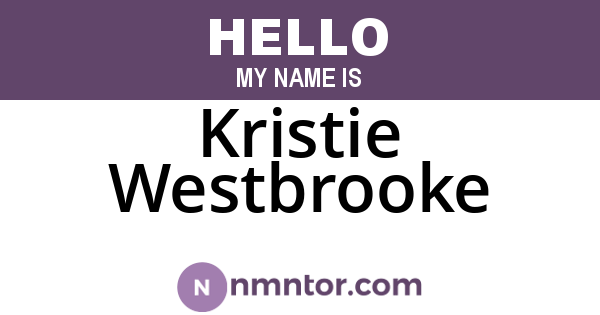 Kristie Westbrooke
