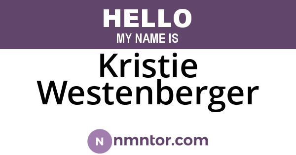 Kristie Westenberger