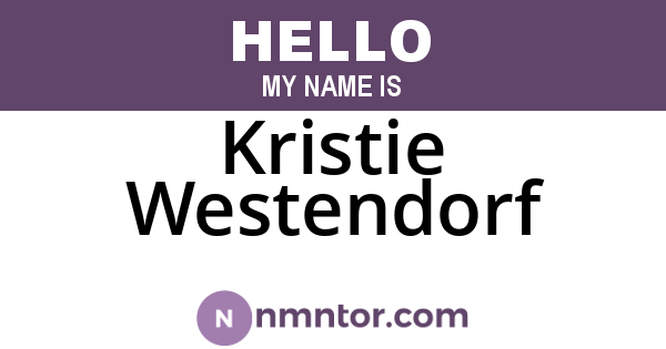 Kristie Westendorf