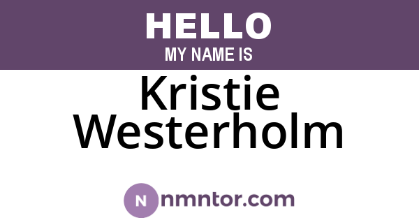 Kristie Westerholm