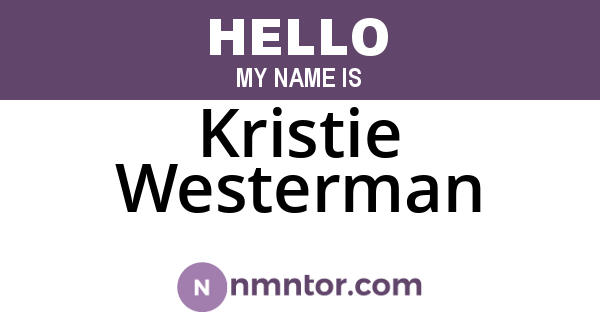 Kristie Westerman