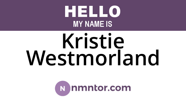 Kristie Westmorland