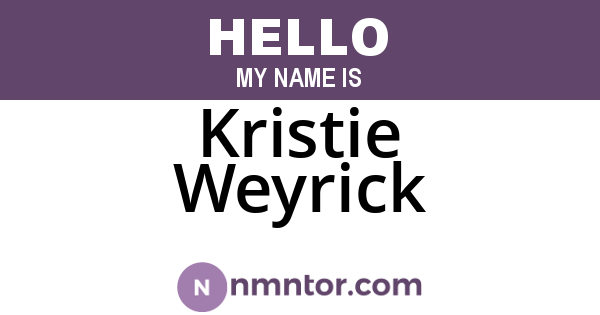 Kristie Weyrick