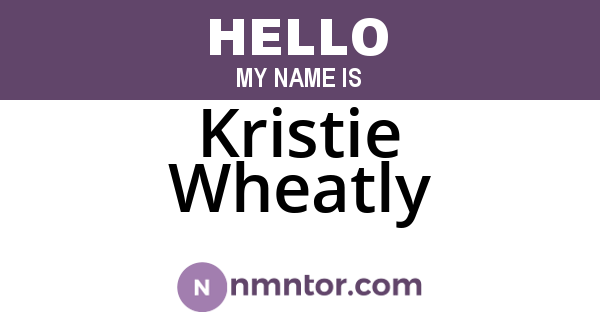 Kristie Wheatly