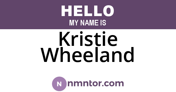 Kristie Wheeland