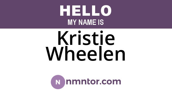 Kristie Wheelen