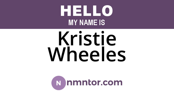 Kristie Wheeles