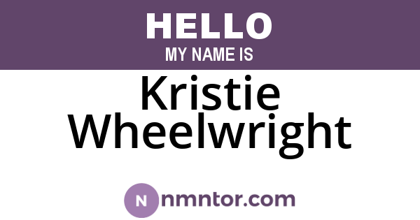 Kristie Wheelwright