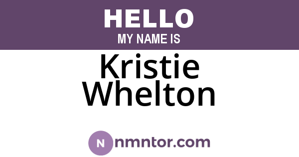 Kristie Whelton