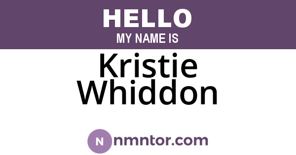 Kristie Whiddon