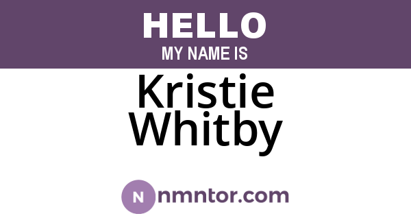 Kristie Whitby