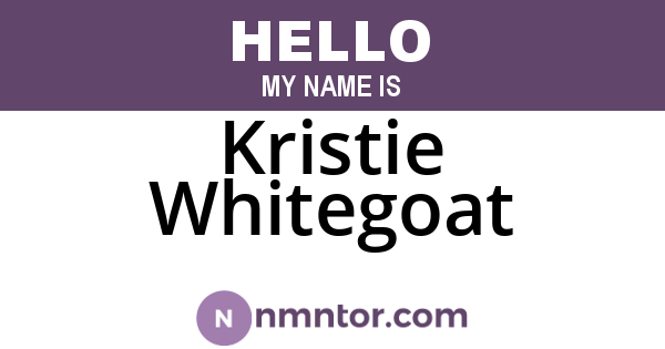 Kristie Whitegoat