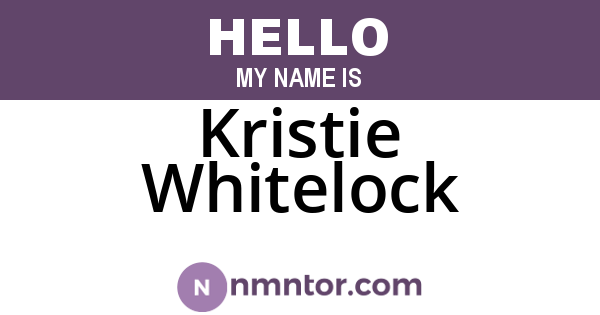 Kristie Whitelock