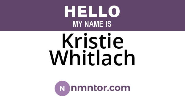 Kristie Whitlach