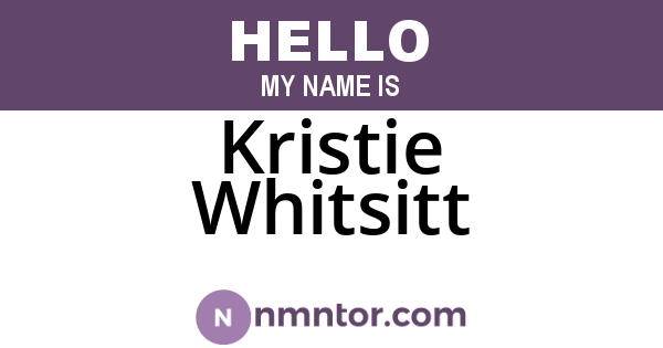 Kristie Whitsitt