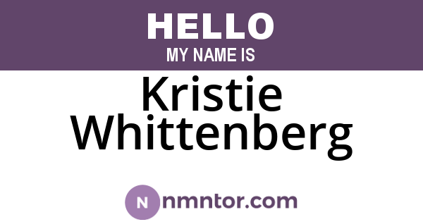 Kristie Whittenberg