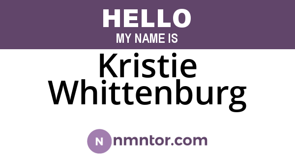 Kristie Whittenburg