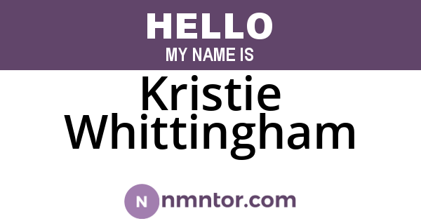Kristie Whittingham