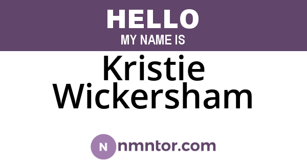 Kristie Wickersham